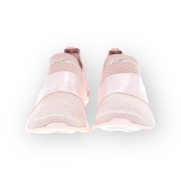 new APL 𖤐 Techloom Bliss Knit Satin Strap Running Shoe Sneakers 𖤐 Rose Nude 𖤐 - Picture 2 of 16